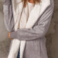 Open Front Long Sleeve Sherpa Jacket