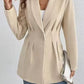 One Button Long Sleeve Blazer