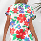 Floral V-Neck Short Sleeve Top