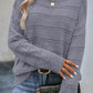 Boat Neck Dropped Shoulder Sweater