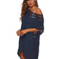 Cutout V-Neck Short Sleeve Cover-Up