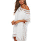 Cutout V-Neck Short Sleeve Cover-Up