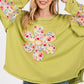 Daisy Patch Applique Long Sleeve Sweatshirt