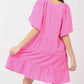 VERY J Texture V-Neck Ruffled Tiered Dress