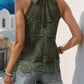 Lace Tied Mock Neck Tank