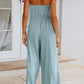 Tied Cutout Tube Wide Leg Jumpsuit