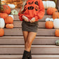 Pumpkin Pattern Round Neck Sweater