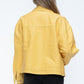 Drawstring Hem PU Leather Zip Up Jacket