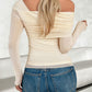 Ruched Asymmetrical Long Sleeve T-Shirt