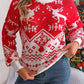 Christmas Element Round Neck Long Sleeve Sweater