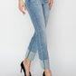 RISEN High Rise Cuffed Slim Straight Jeans