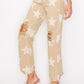 RISEN High Rise Star Printed Frayed Hem Jeans