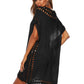 Cutout V-Neck Short Sleeve Cover-Up