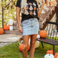 Halloween Graphic Round Neck Short Sleeve T-Shirt