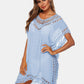 Cutout V-Neck Short Sleeve Cover-Up