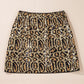 Sequin Leopard Mini Skirt