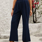 Elastic Waist Wide Leg Pants