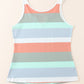 Striped Notched Neck Tank