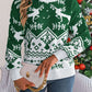 Christmas Element Round Neck Long Sleeve Sweater