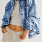 Pocketed Button Up Denim Jacket