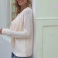 Fringe Detail Ribbed Trim Sweater