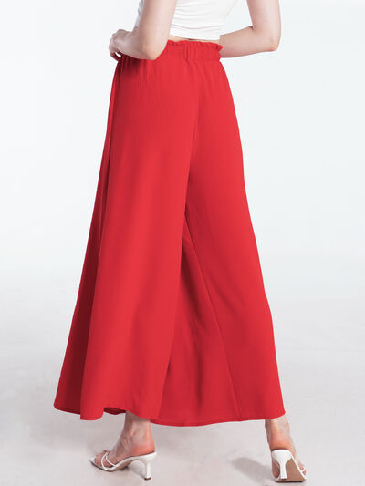 IZURIA Tied Slit Wide Leg Pants