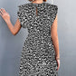 Leopard Round Neck Mini Dress