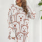 Bear Pattern Round Neck Sweater Dress