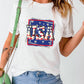 USA Graphic Round Neck Tee Shirt