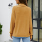 Mock Neck Dropped Shoulder Long Sleeve Sweater