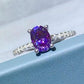 1 Carat Purple Moissanite 4-Prong Ring