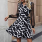 Surplice Neck Long Sleeve Tied Dress