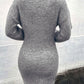 Ribbed Long Sleeve Sweater Dress