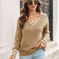 Johnny Collar Drop Shoulder Sweater