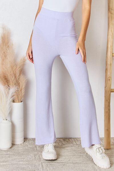 RISEN High Waist Ultra Soft Knit Flare Pants