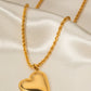 Heart Pendant Copper Necklace