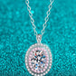 925 Sterling Silver Rhodium-Plated 1 Carat Moissanite Pendant Necklace