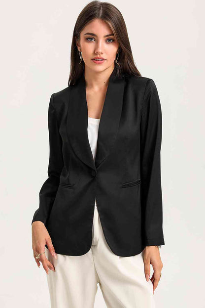 Long Sleeve Shawl Collar Blazer