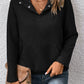 Half Buttoned Collared Neck Sweatshirt with Pocket