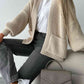 Open Front Dropped Shoulder Cardigan