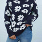 Floral Round Neck Sweater