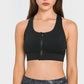 Zip Up Racerback Sports Bra