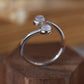 High Quality Natural Moonstone 925 Sterling Silver Toi Et Moi Ring