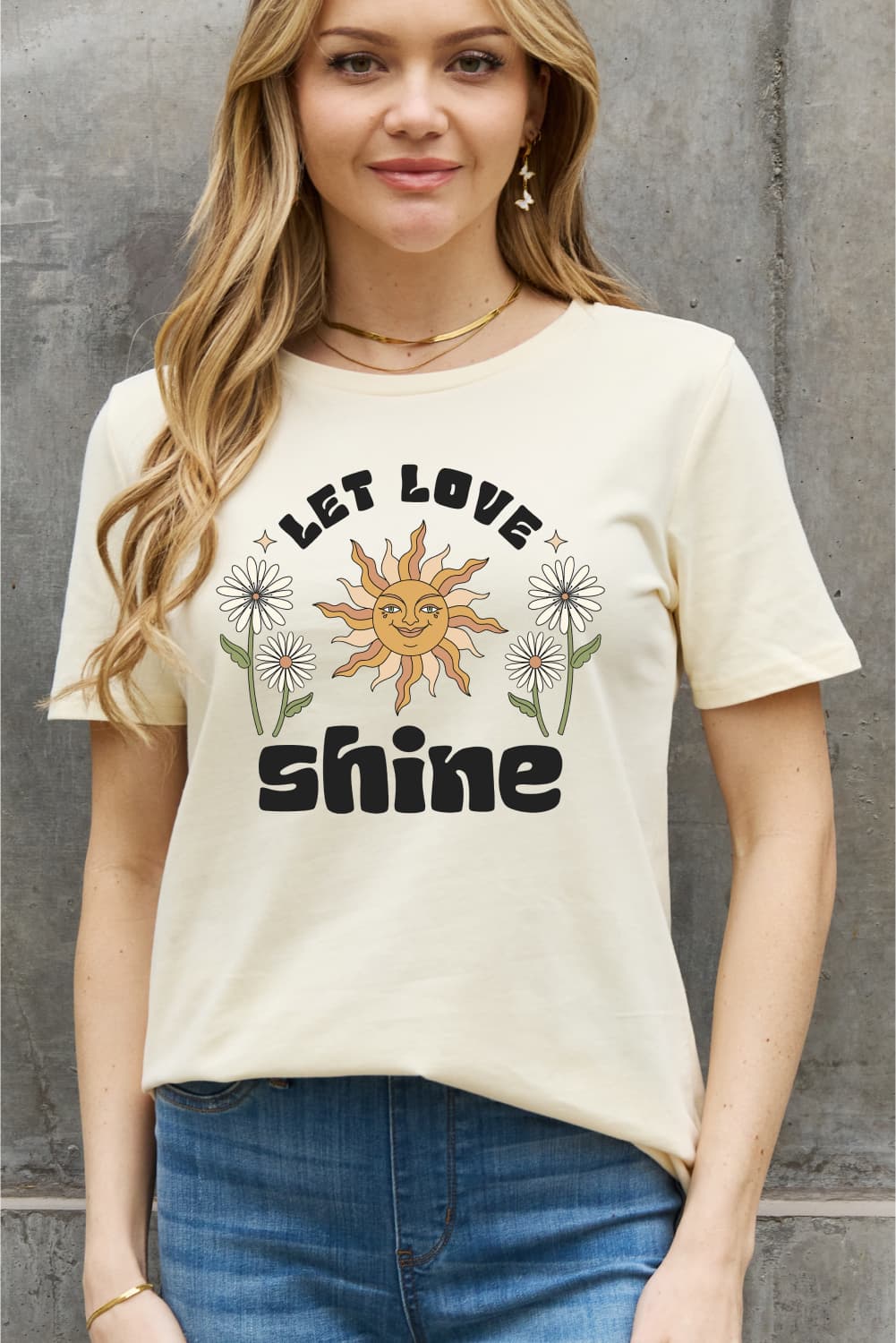 LET LOVE SHINE Graphic Cotton Tee