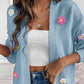 Floral Long Sleeve Open Front Cardigan