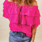 Tied Off-Shoulder Layered Blouse