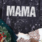 MAMA Leopard Color Block Round Neck Sweatshirt
