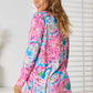 Floral Open Front Long Sleeve Cardigan