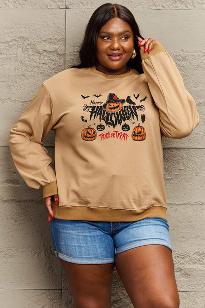 HAPPY HALLOWEEN TRICK OR TREAT Graphic Sweatshirt
