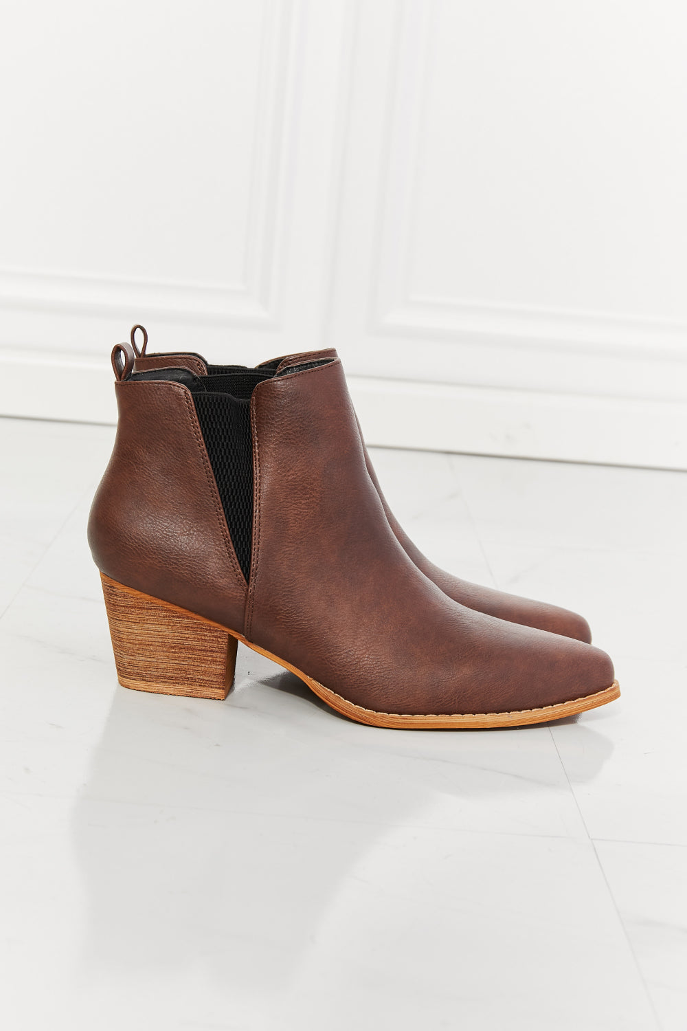 Pointed Toe Bootie in Chocolate